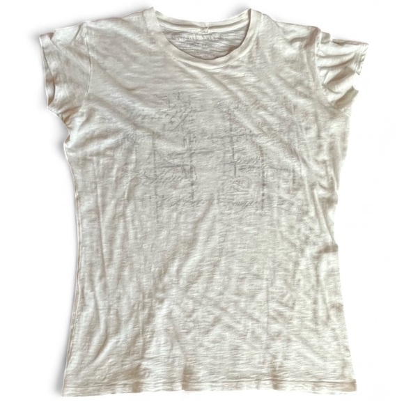 Cowgirl stuff Co. White T-Shirt with faded Black Crosses, XL - Picture 1 of 9